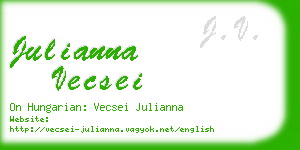 julianna vecsei business card